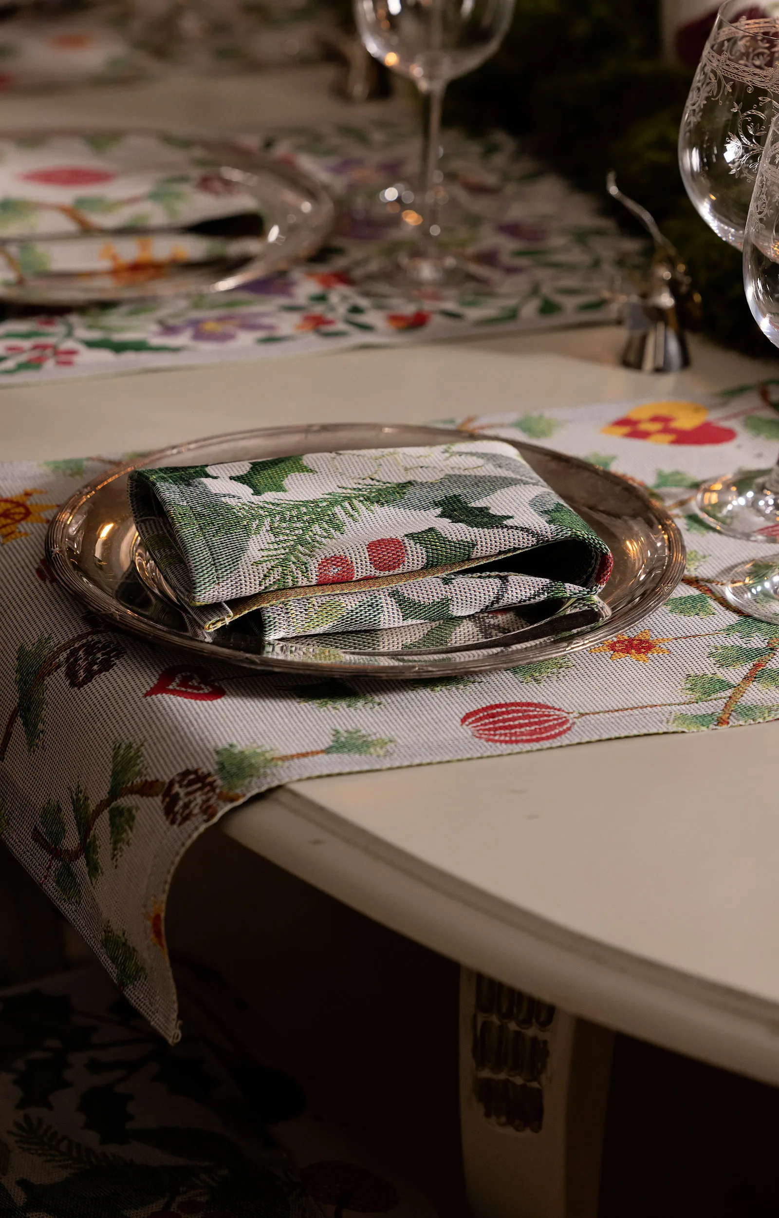 Julnatt 厨房巾 35x50 cm, 黑色 Ekelund Linneväveri