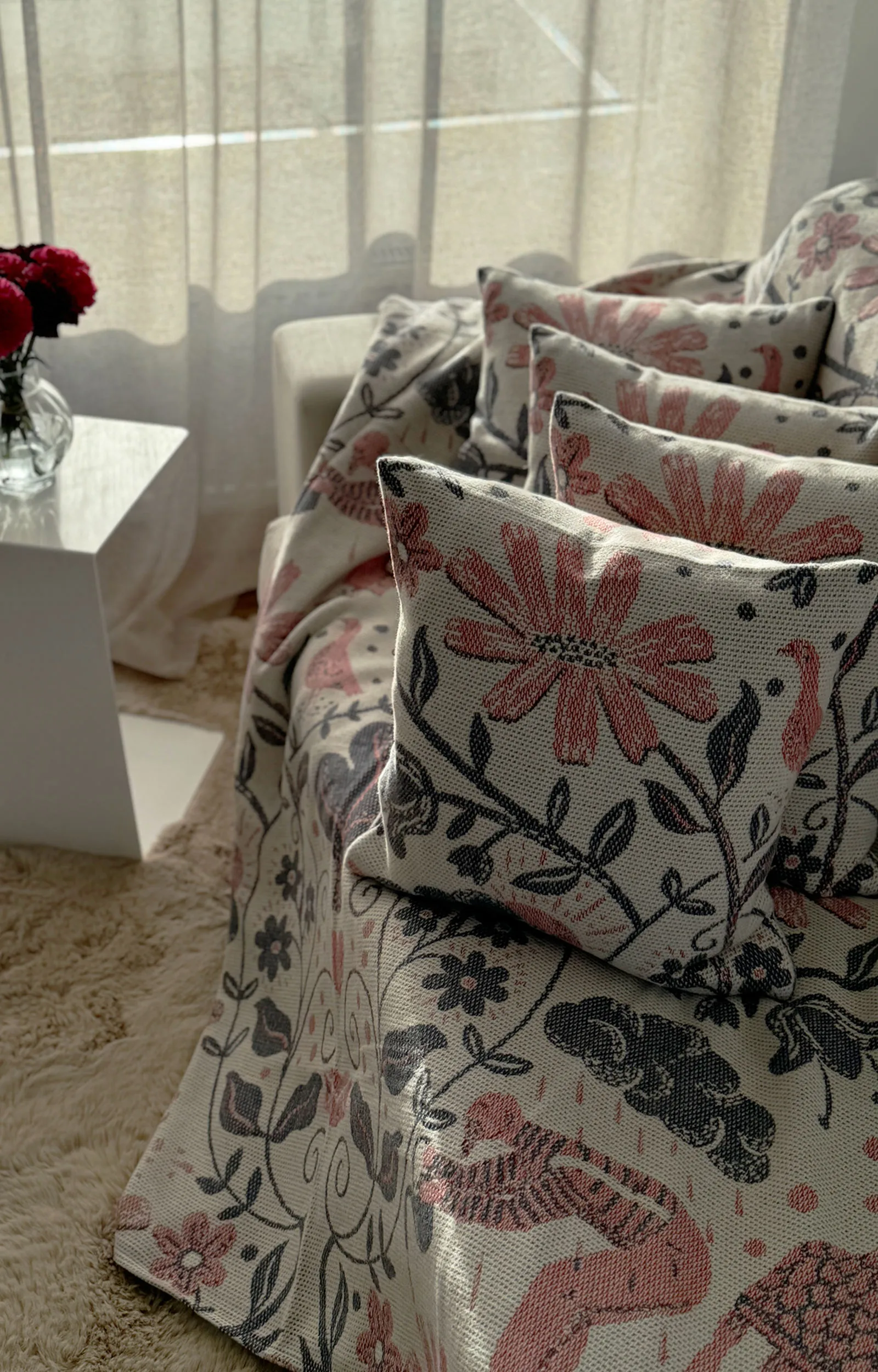 Kärleken 靠枕套 40x40 cm, 彩色 Ekelund Linneväveri