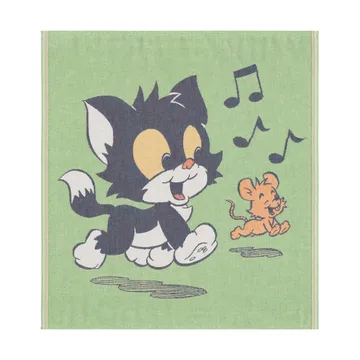 Katten Jansson 婴儿毯70x75cm - 绿色 - Ekelund Linneväveri