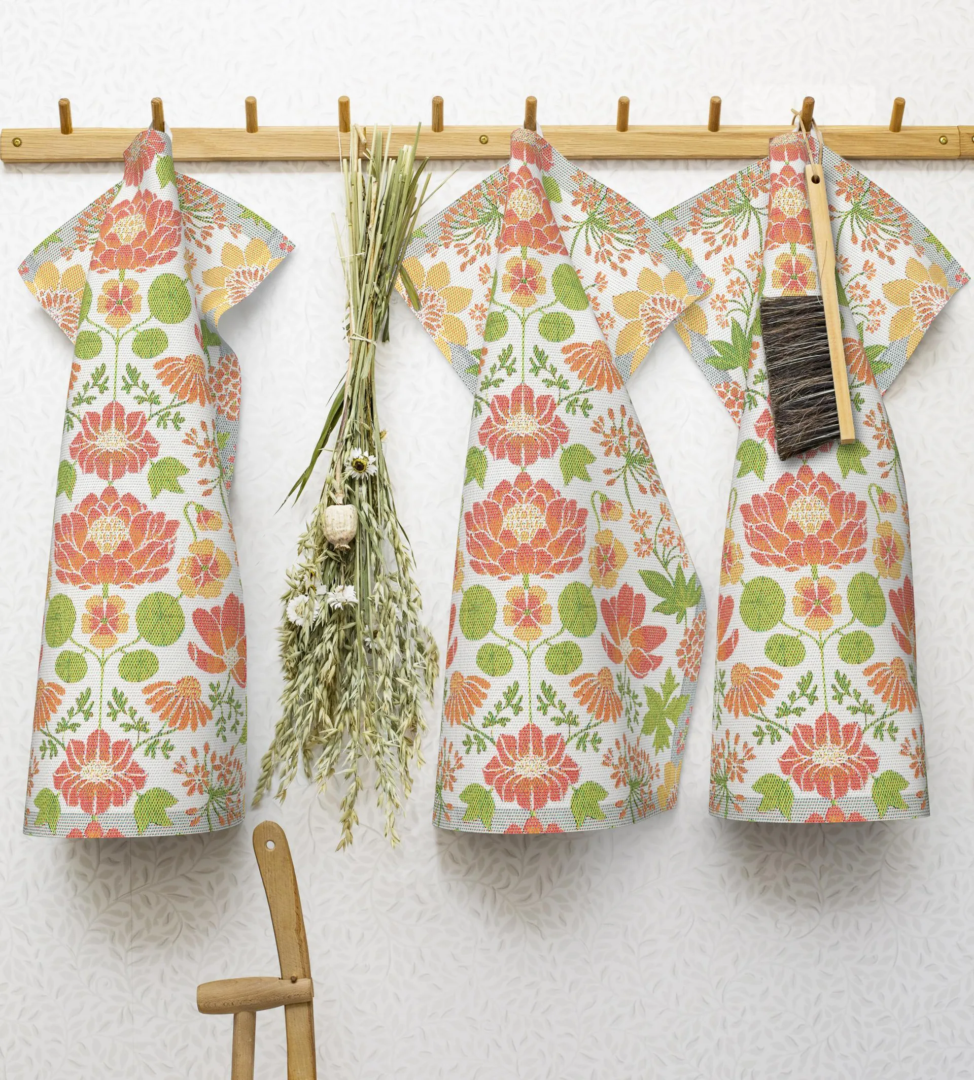 Krasse 厨房巾  35x50 cm, 橘色 Ekelund Linneväveri