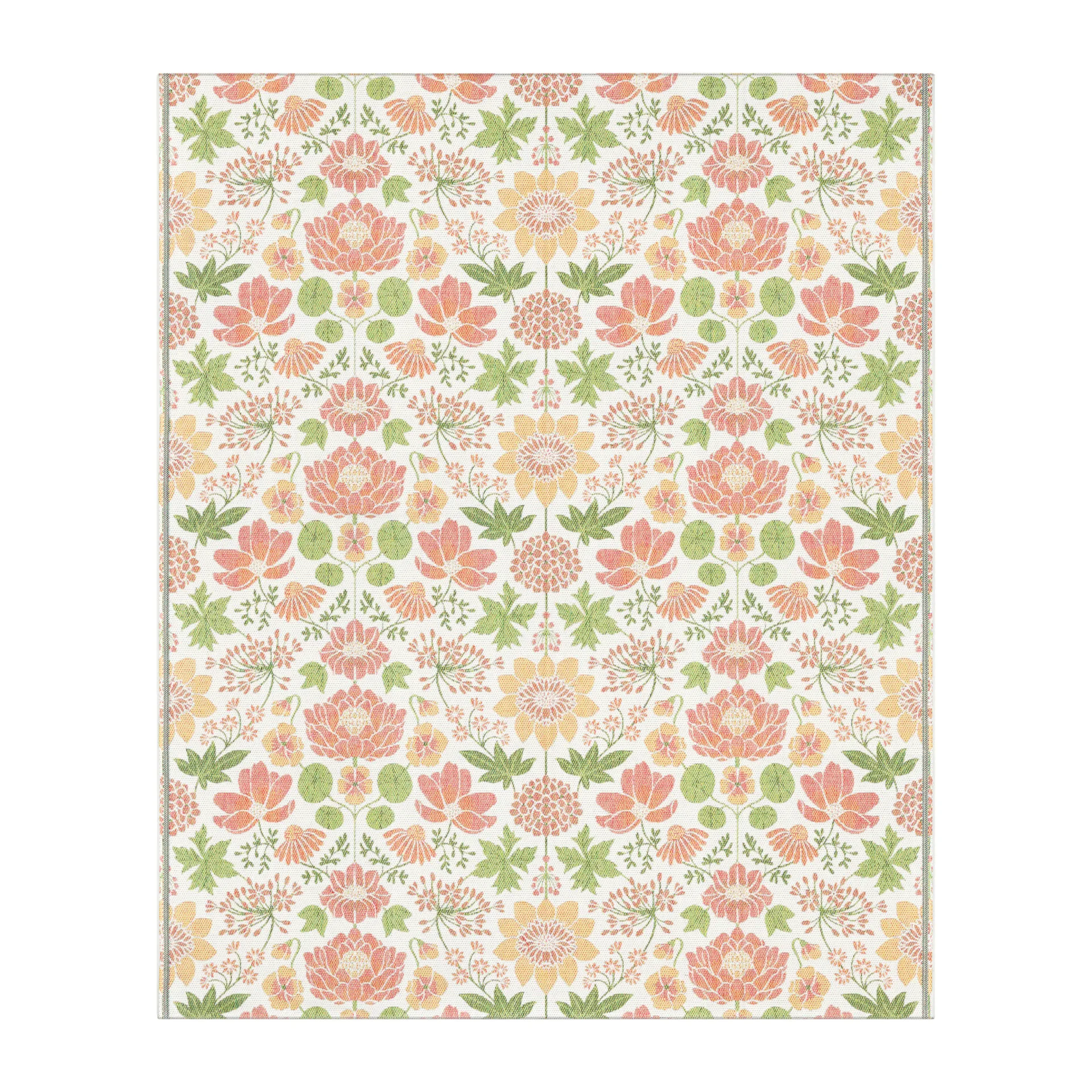 Krasse 棉毯子t 140x170 cm, 橘色 Ekelund Linneväveri