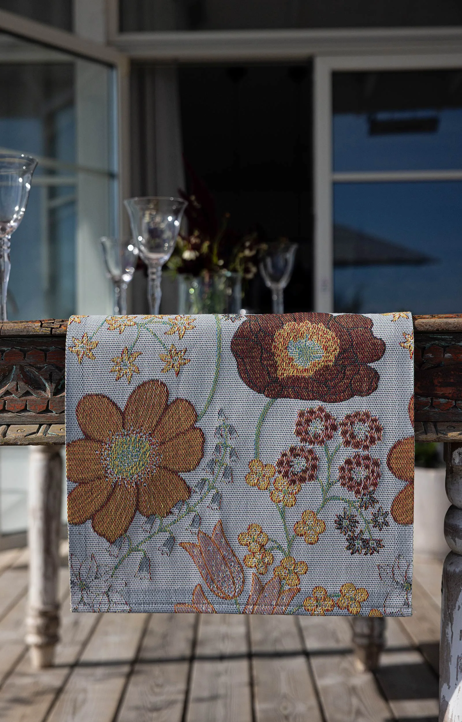 Kvällsblom 厨房巾 35x50 cm, 彩色 Ekelund Linneväveri