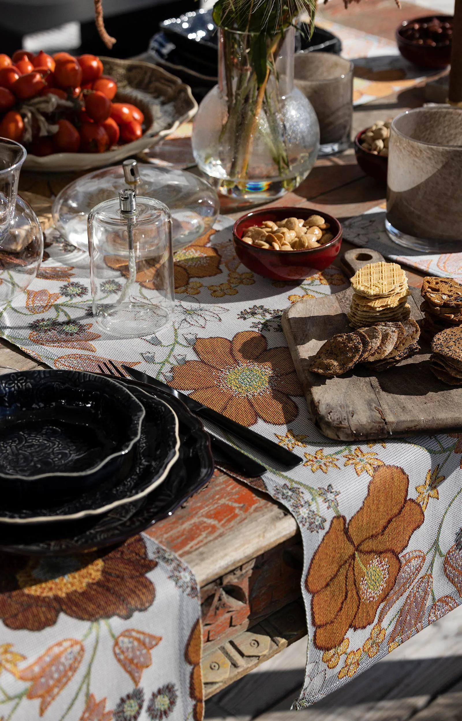 Kvällsblom 厨房巾 35x50 cm, 彩色 Ekelund Linneväveri