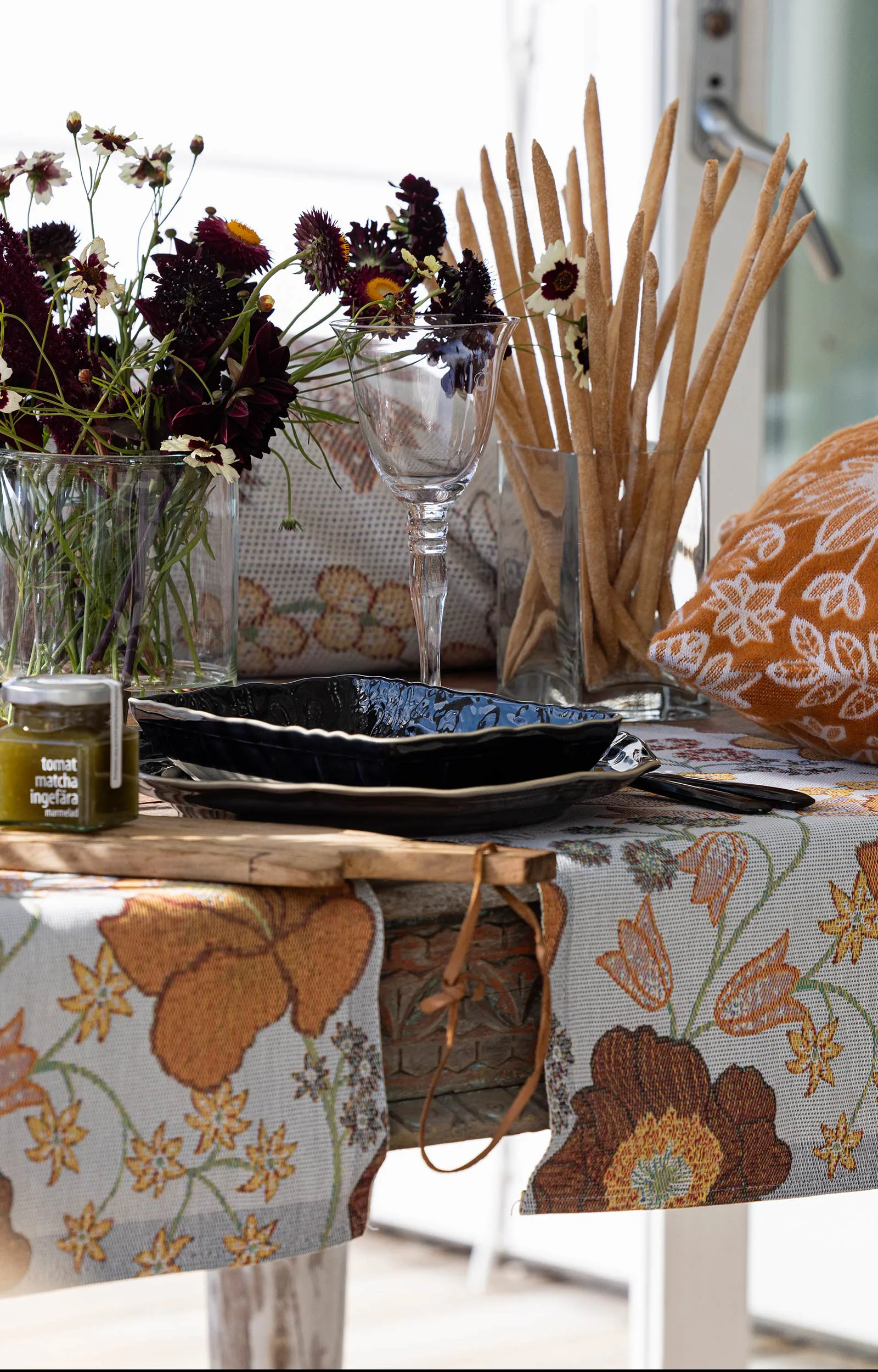 Kvällsblom 厨房巾 35x50 cm, 彩色 Ekelund Linneväveri