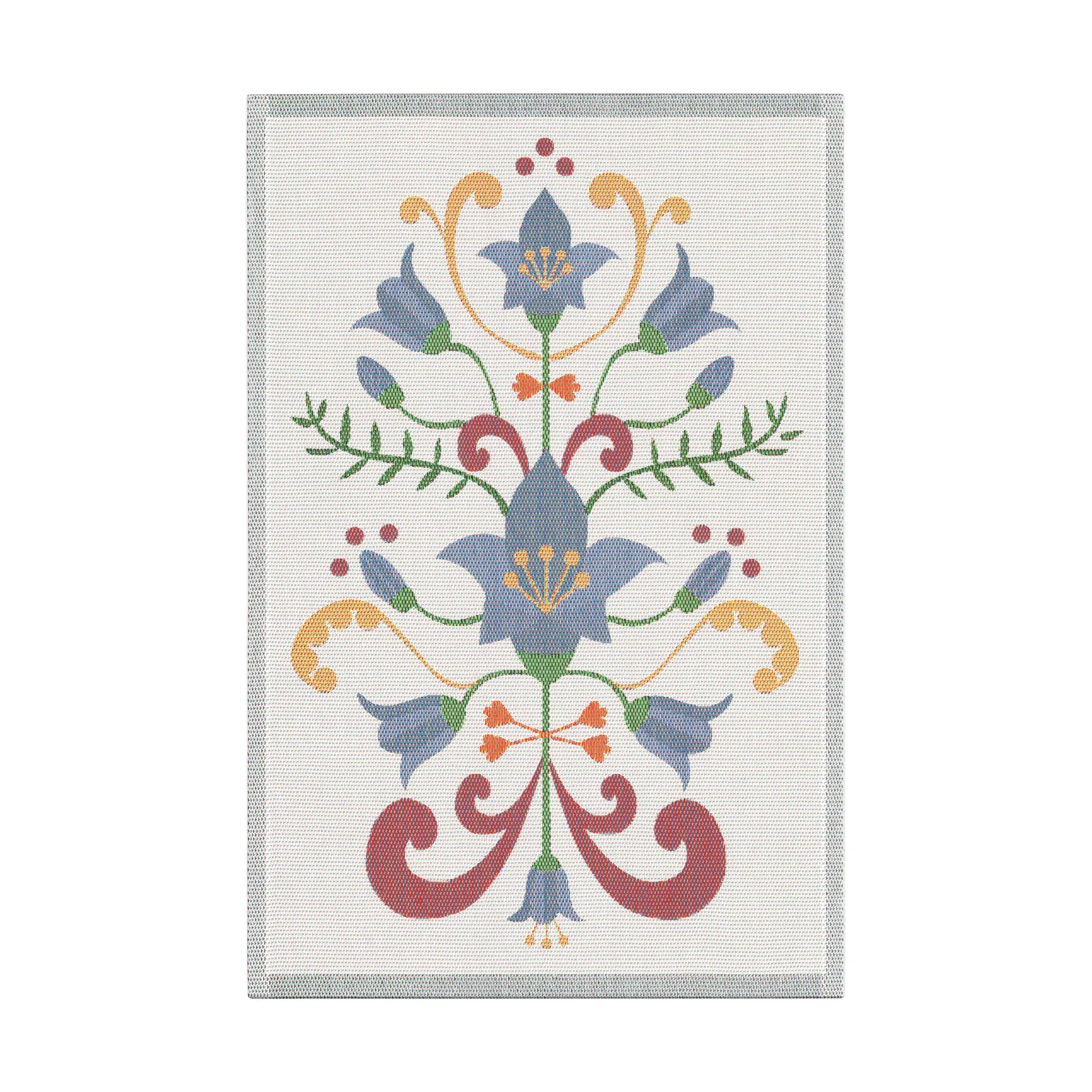 Lindas blåklocka 厨房巾 40x60 cm, 蓝色-灰色 Ekelund Linneväveri