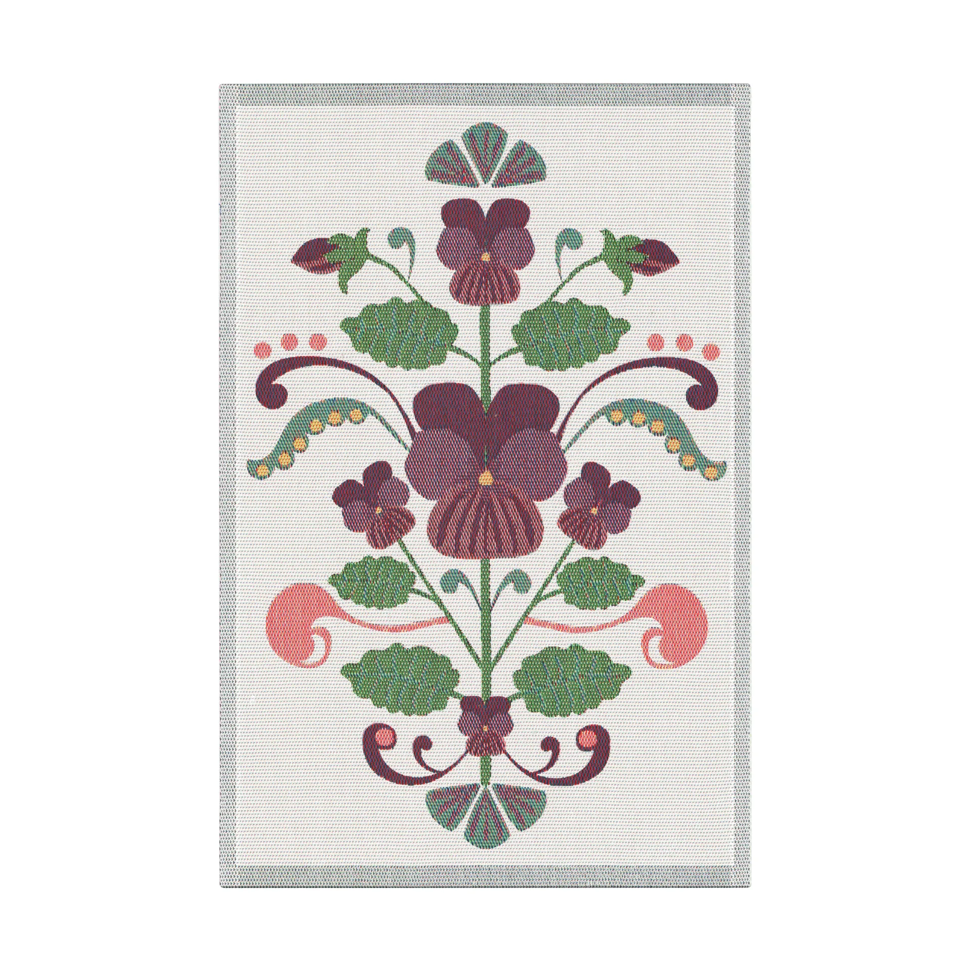 Lindas viol 厨房巾 40x60 cm, 紫色-灰色 Ekelund Linneväveri