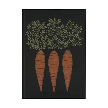 Morot 厨房巾 48x70 cm - 黑色-橙色 - Ekelund Linneväveri