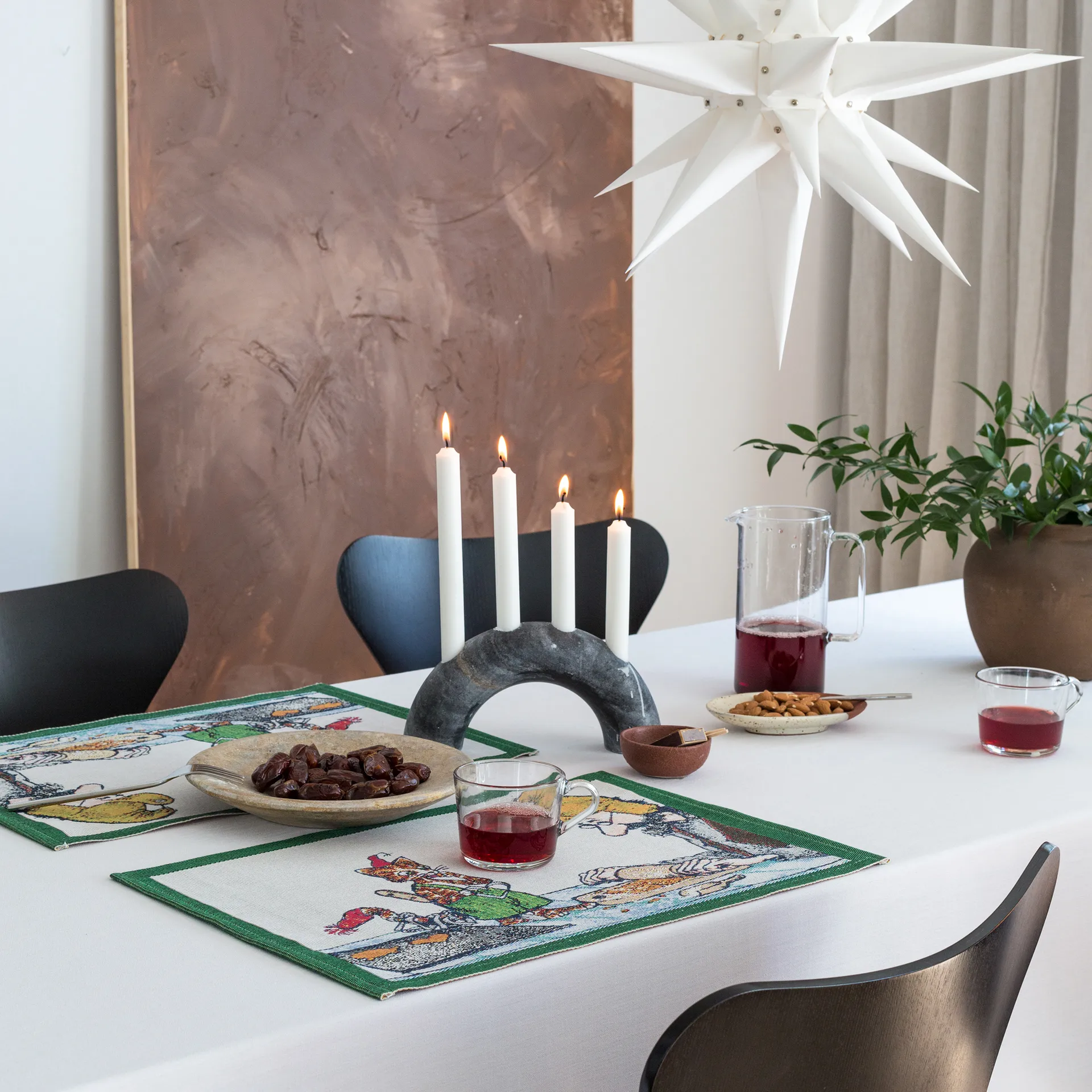 Pettson & Findus 餐垫  35x48 cm, ginger bread Ekelund Linneväveri