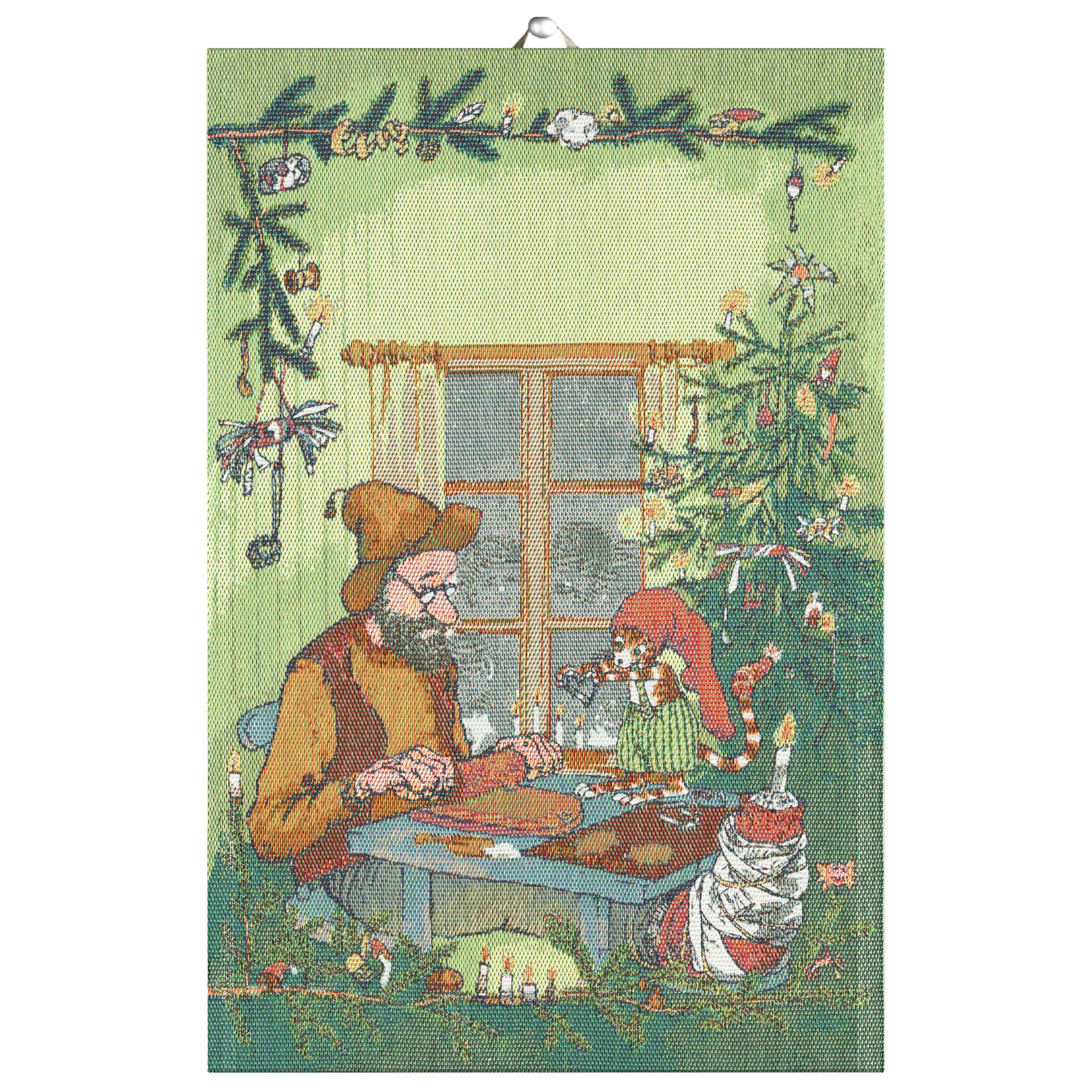 Pettson & Findus 厨房巾 , Christmas decoration Ekelund Linneväveri