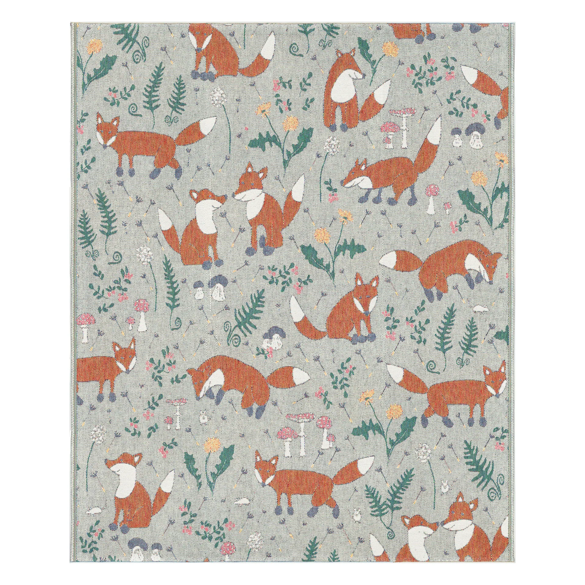 Rävar 棉毯子140x170 cm, multi Ekelund Linneväveri