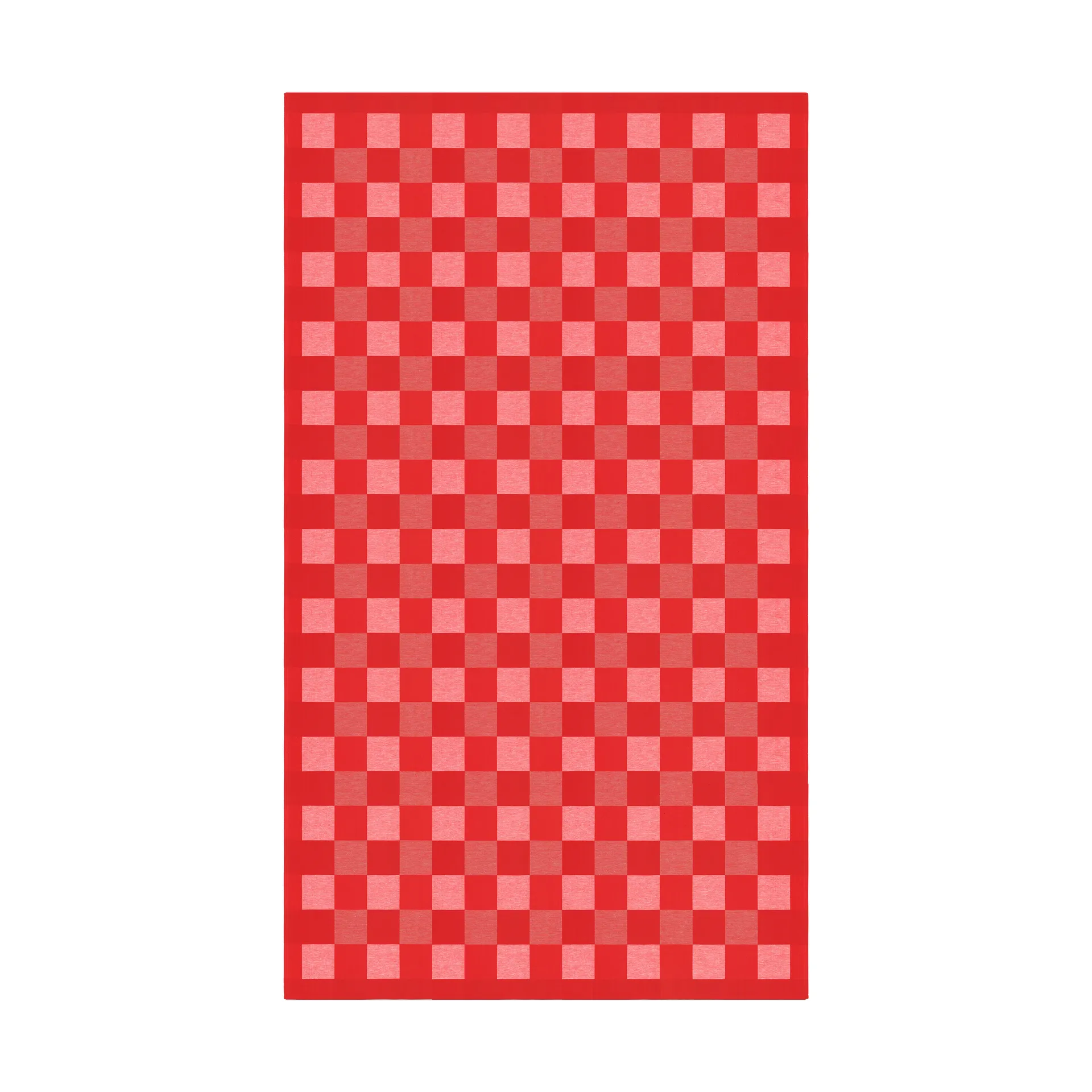 Schack 桌布 red, 150x250 cm Ekelund Linneväveri