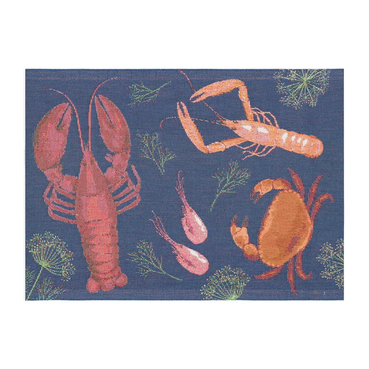 Shellfish party 餐垫 - 35x48cm - Ekelund Linneväveri