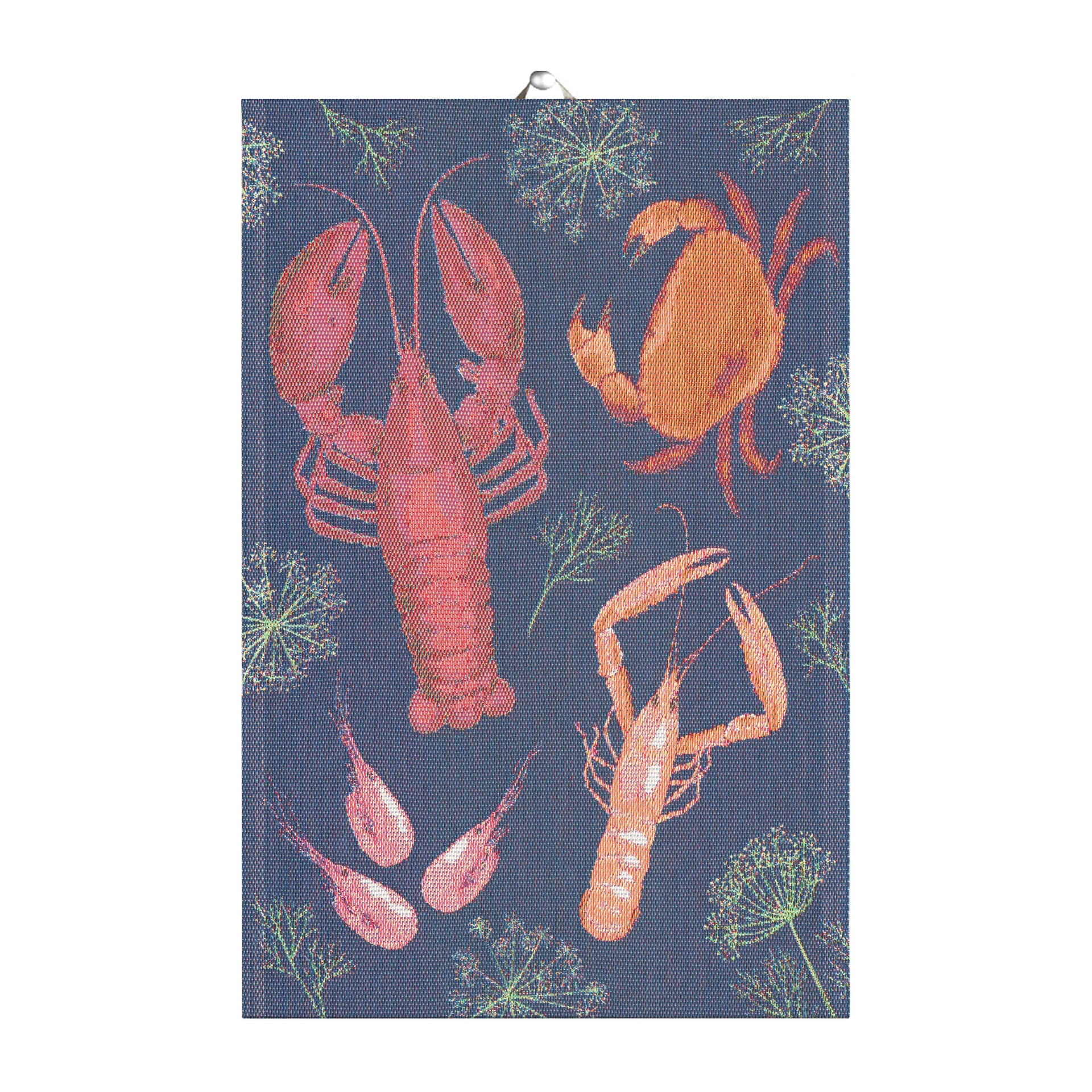 Shellfish party 厨房毛巾, 40x60cm Ekelund Linneväveri