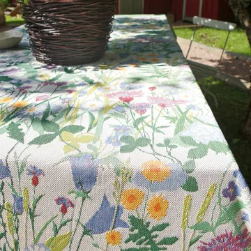 Sommartid 桌布 - 145x145cm - Ekelund Linneväveri