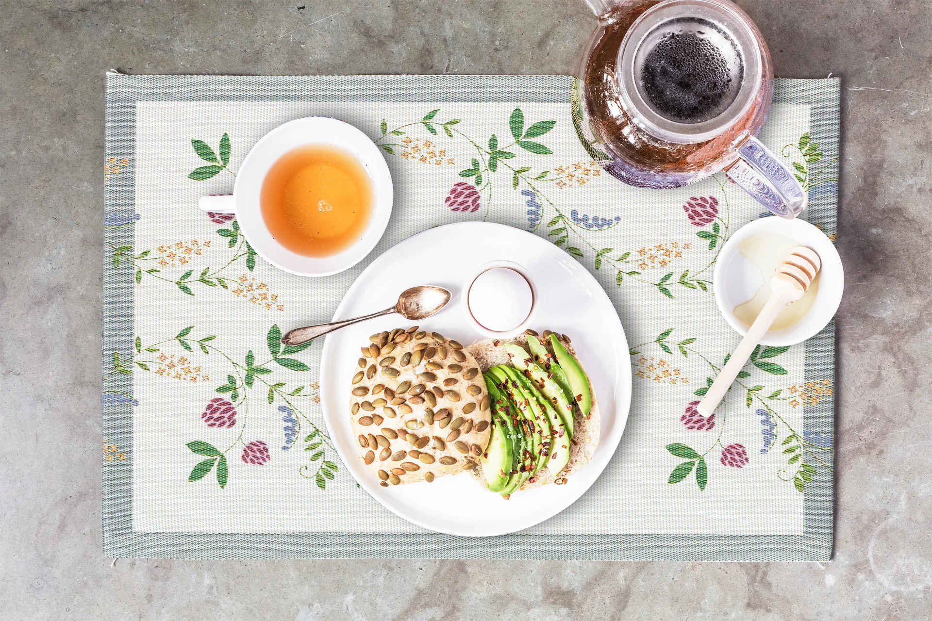 Summer flowers 餐垫 , 35x48 cm Ekelund Linneväveri