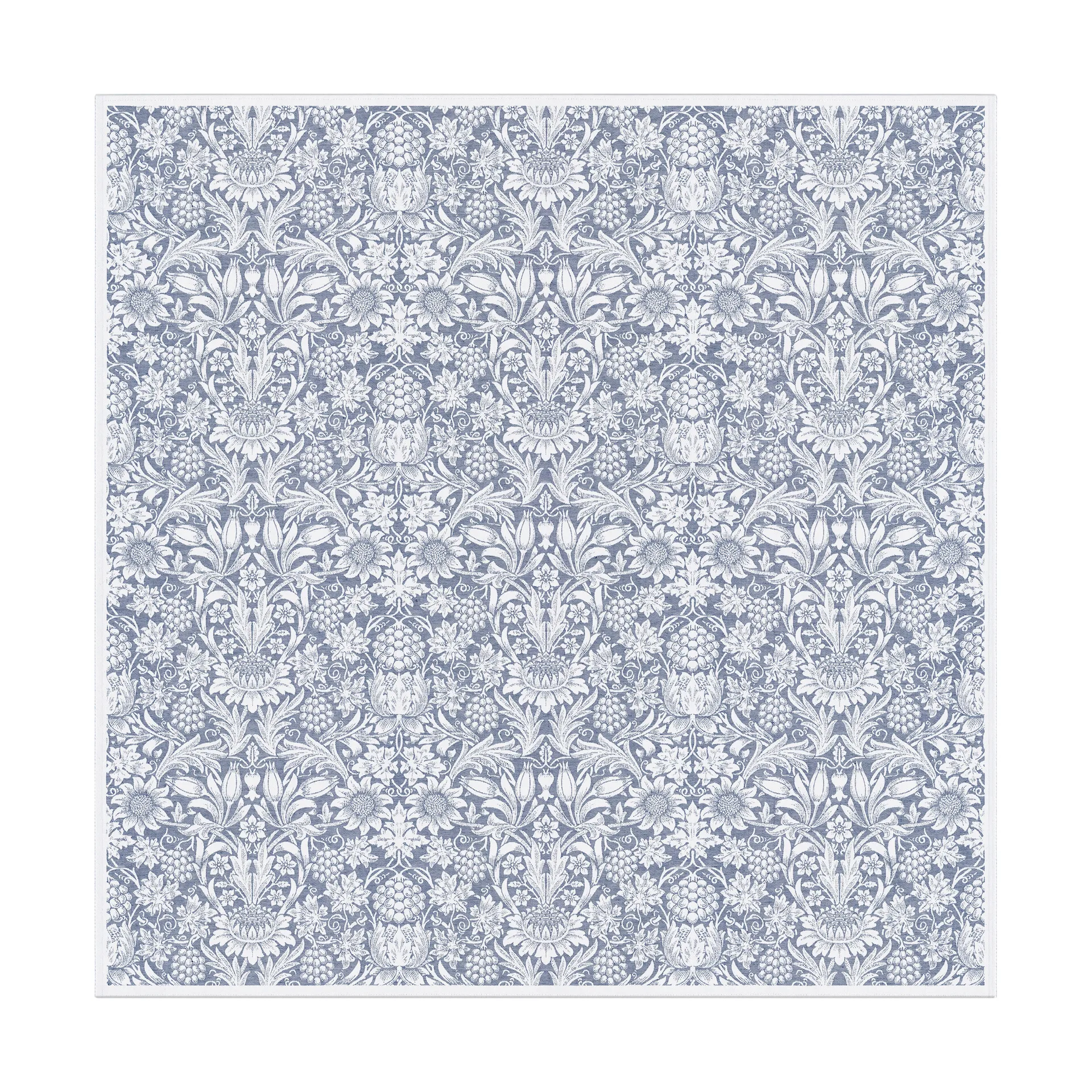 Sunflower 桌布 150x150 cm, 蓝色 Ekelund Linneväveri