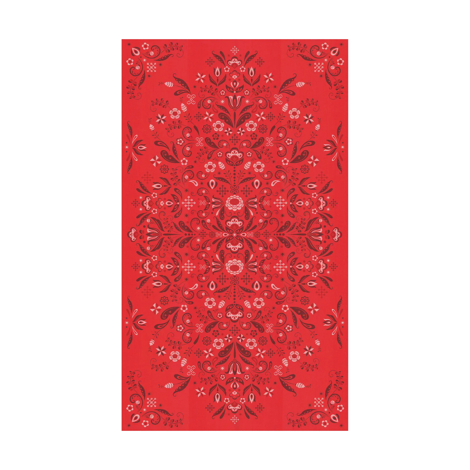 Torplyckan 桌布 145x250 cm, 红色 Ekelund Linneväveri