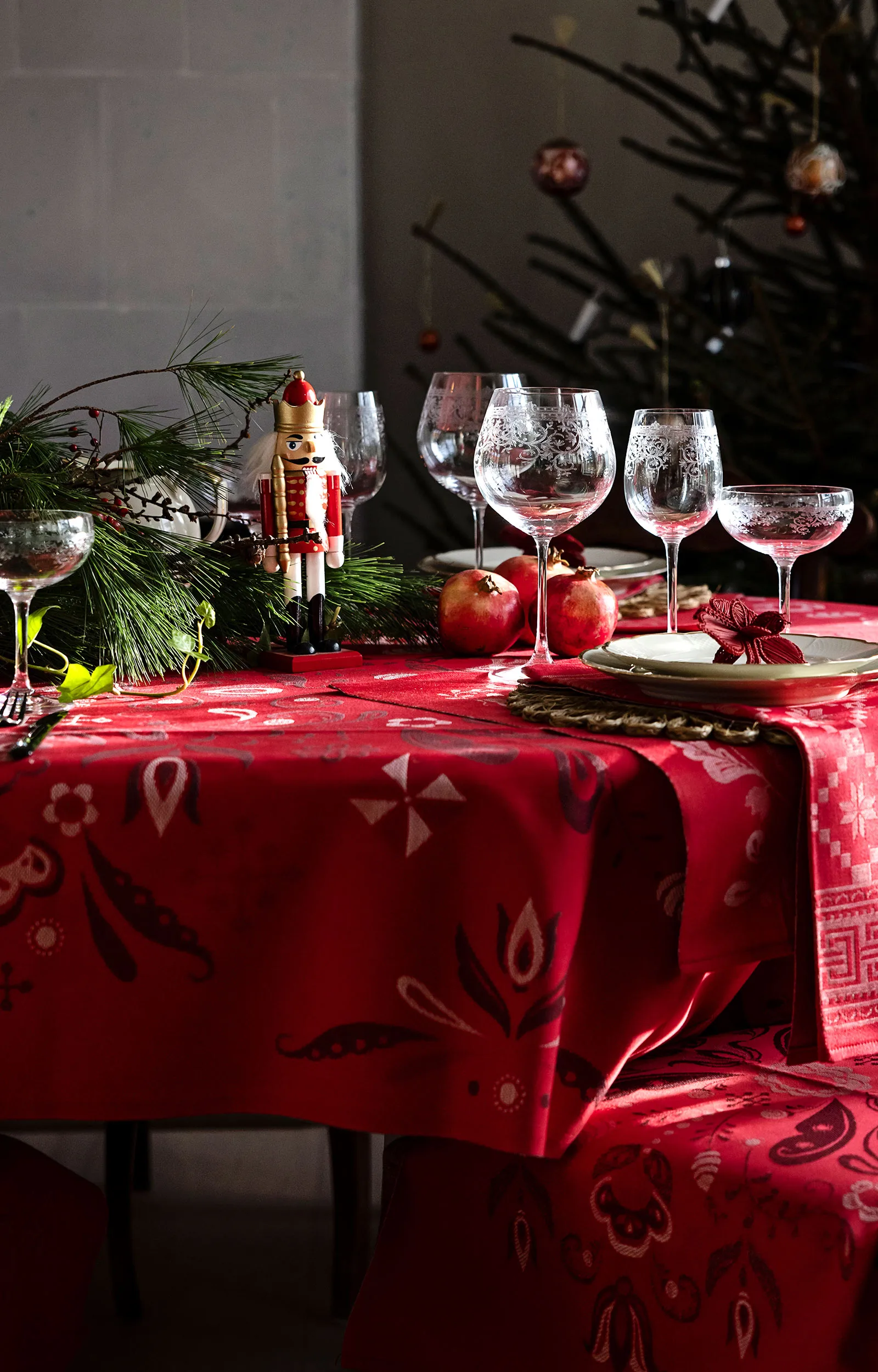 Torplyckan 厨房巾 48x70 cm, 红色 Ekelund Linneväveri