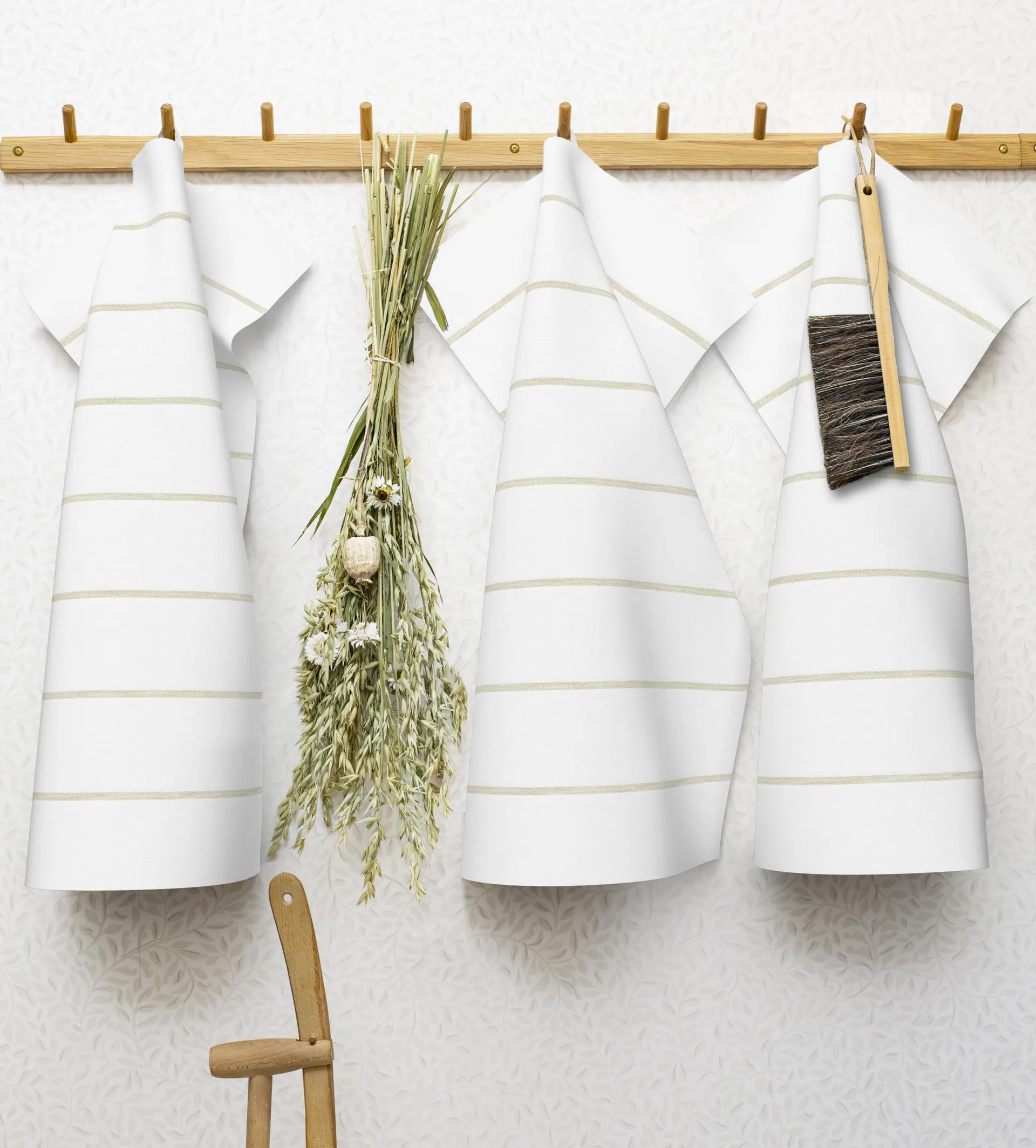 Tvärs 厨房巾 unbleached, 50x70 cm Ekelund Linneväveri