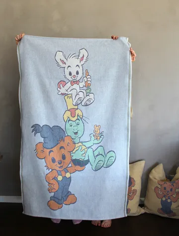 Vänner 婴儿毯72x105cm - 蓝色 - Ekelund Linneväveri