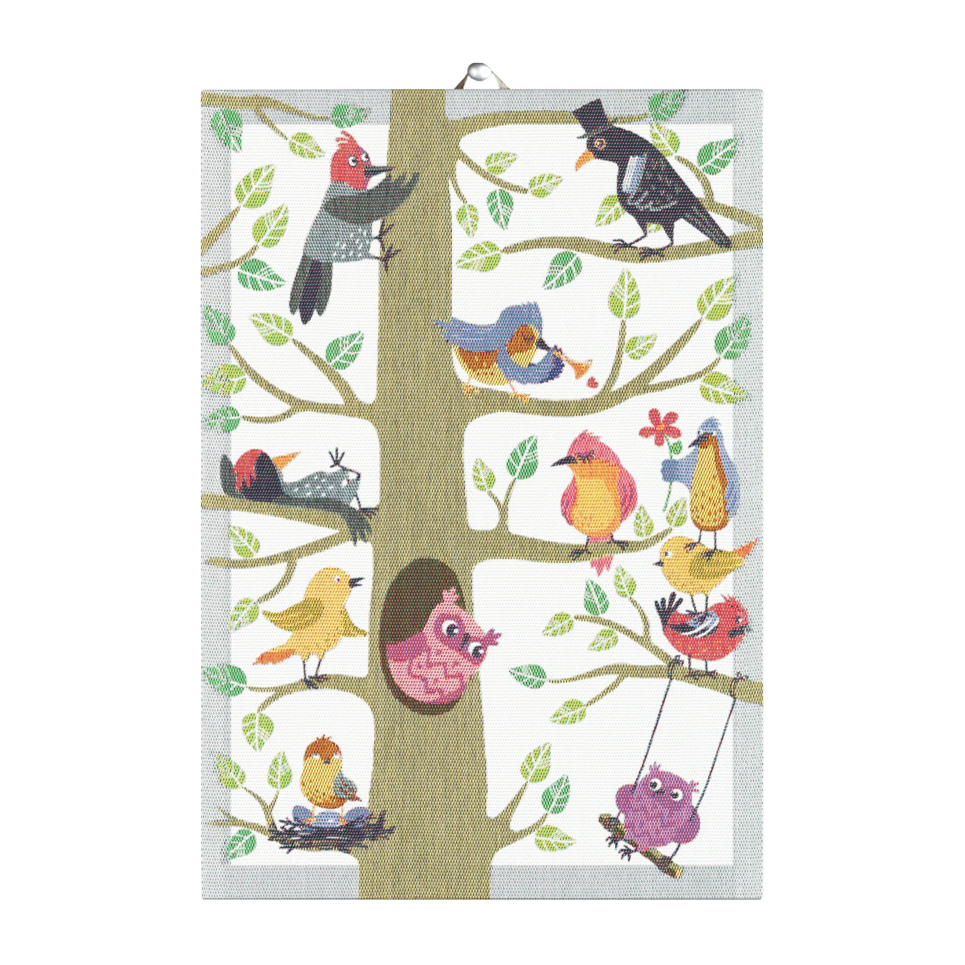 Vårfåglar 厨房巾 , 35x50 cm Ekelund Linneväveri
