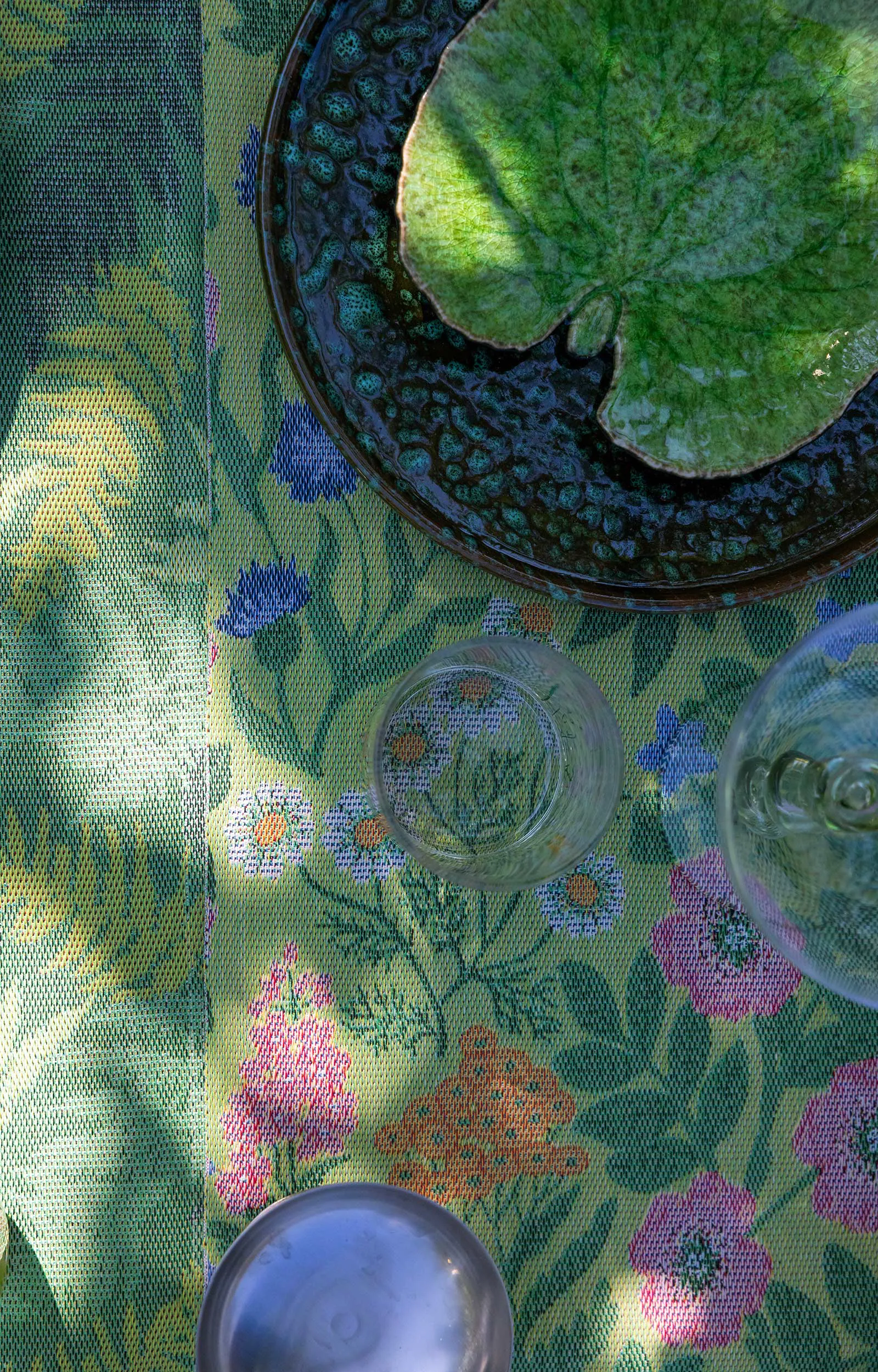 Vildblommor 厨用巾35x50cm, 绿色 Ekelund Linneväveri