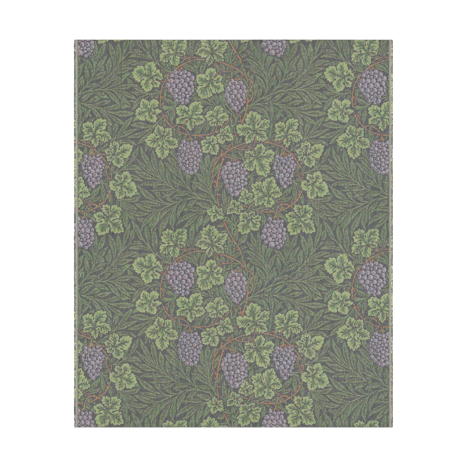 Vine 毯子 140x170 cm, 绿色 Ekelund Linneväveri