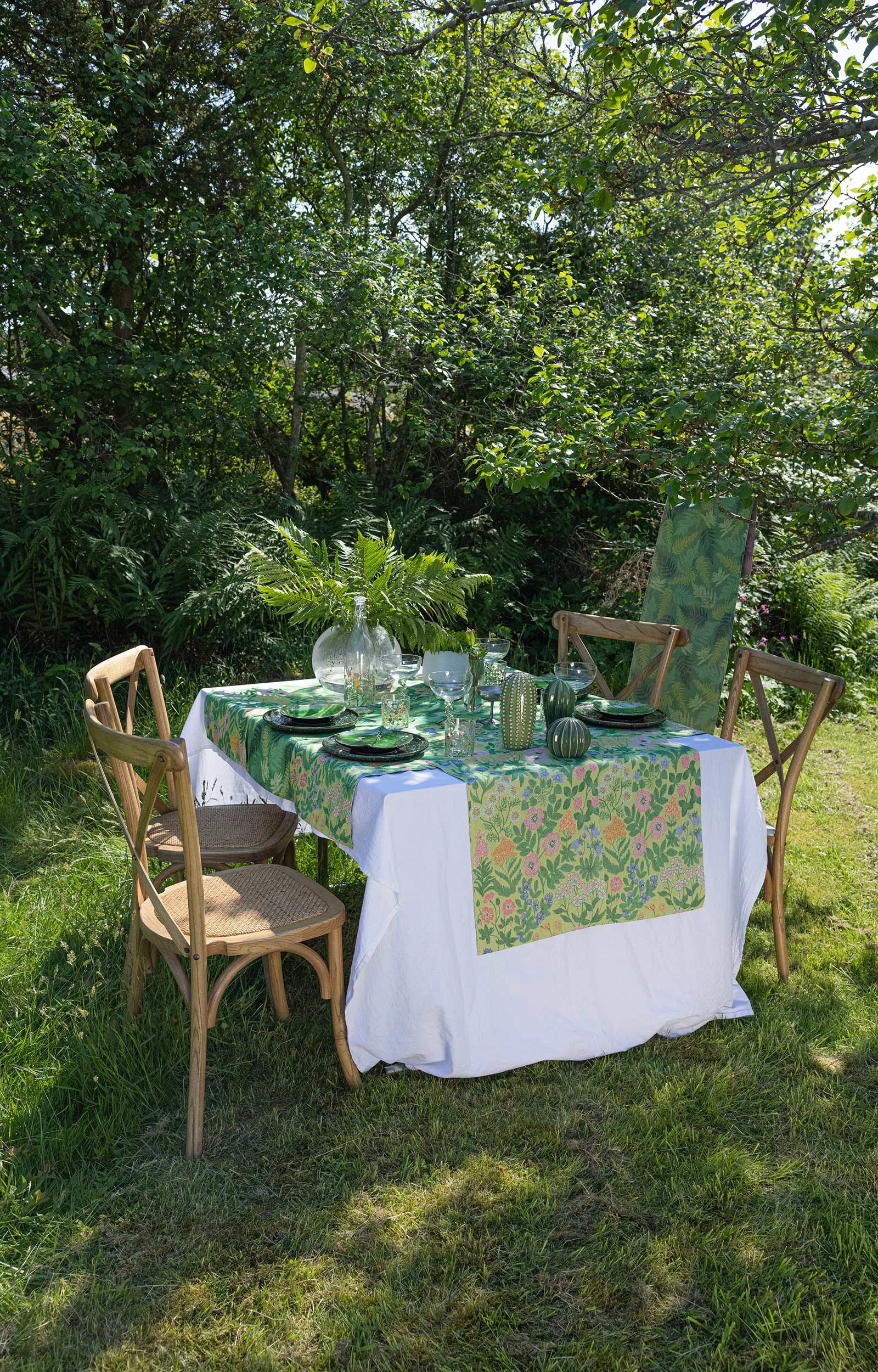 Wildflower 棉毯 140x170 cm, 彩色 Ekelund Linneväveri