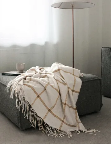 格纹披毯130x190cm - 象牙白 - Elvang Denmark