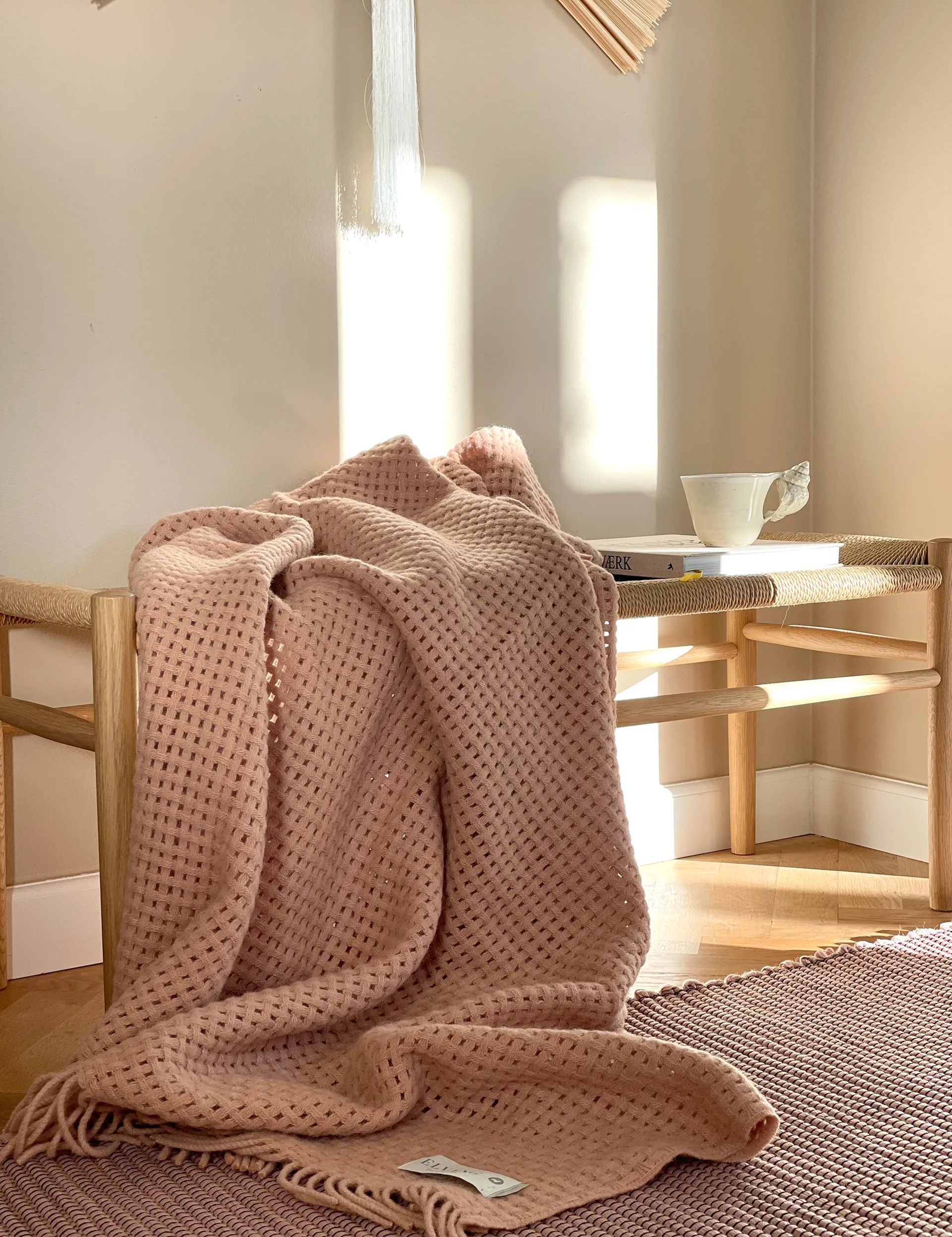 Basket 毯子  130x200 cm, Nude Elvang Denmark