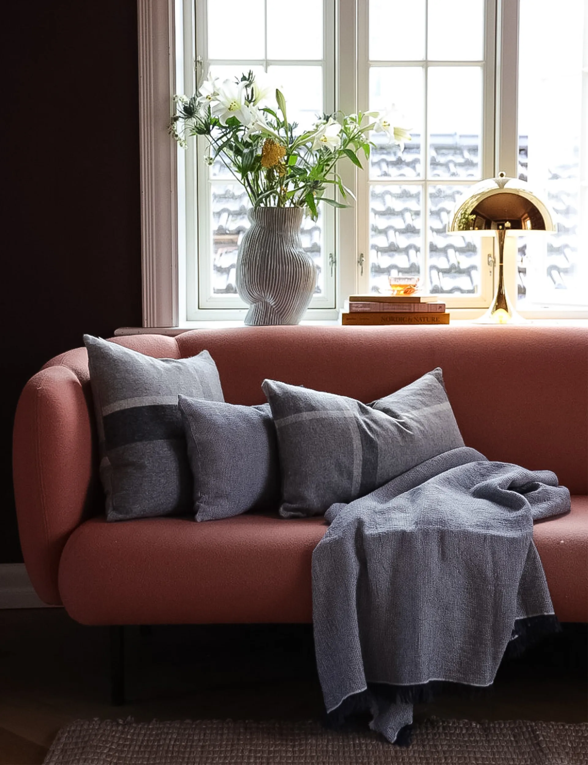 Manhattan 枕头套 50x50 cm, 灰色 Elvang Denmark