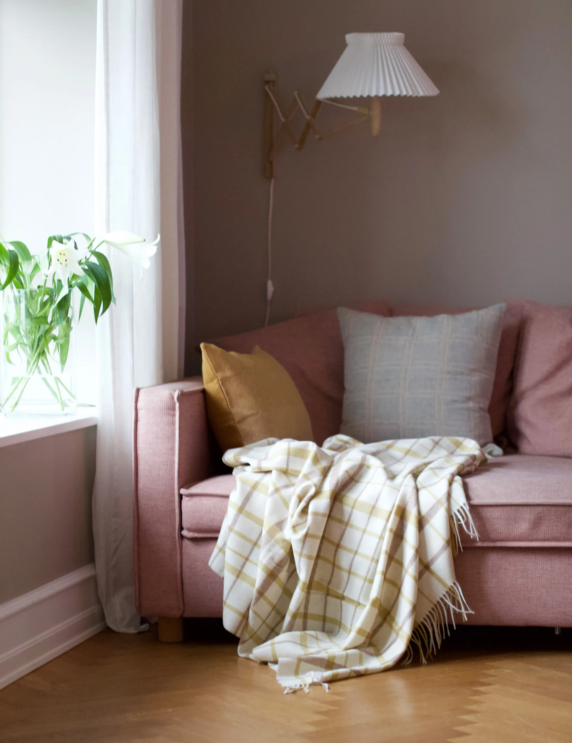 Tweed 毯子  130x200 cm, Light 黄色 Elvang Denmark