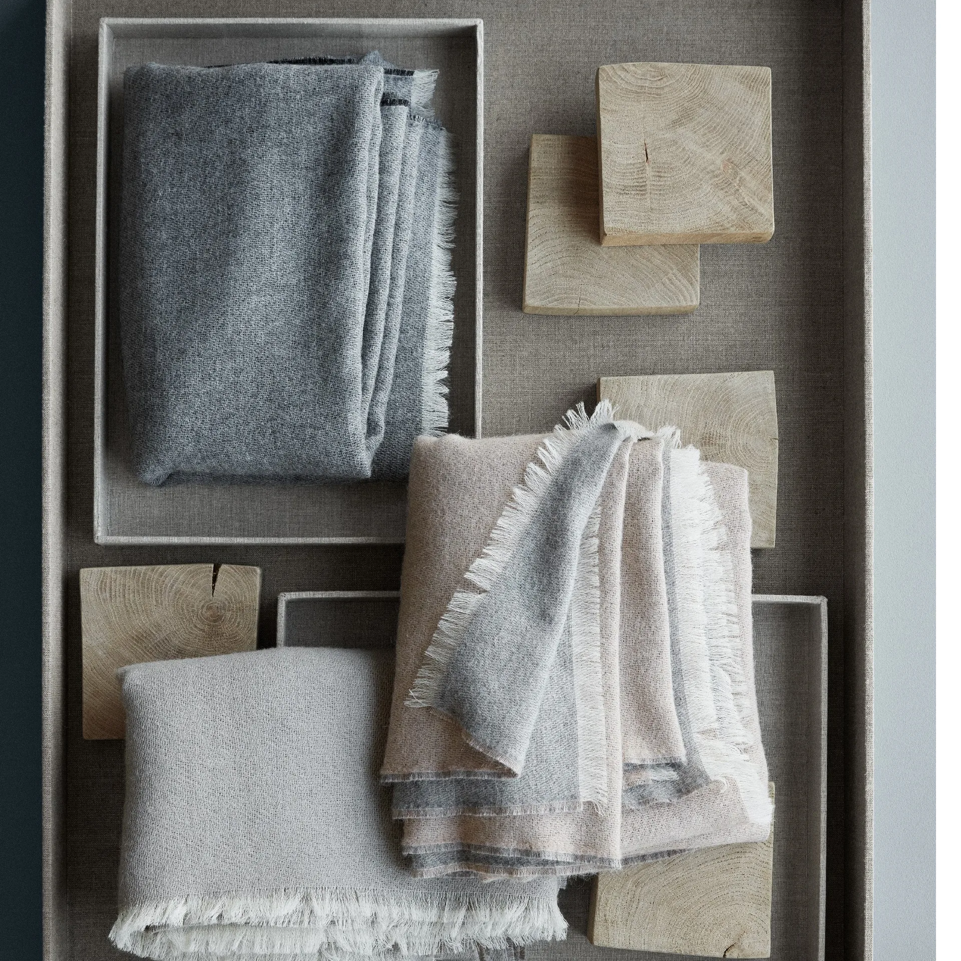 Venice 毯子 , 白色-灰色 Elvang Denmark