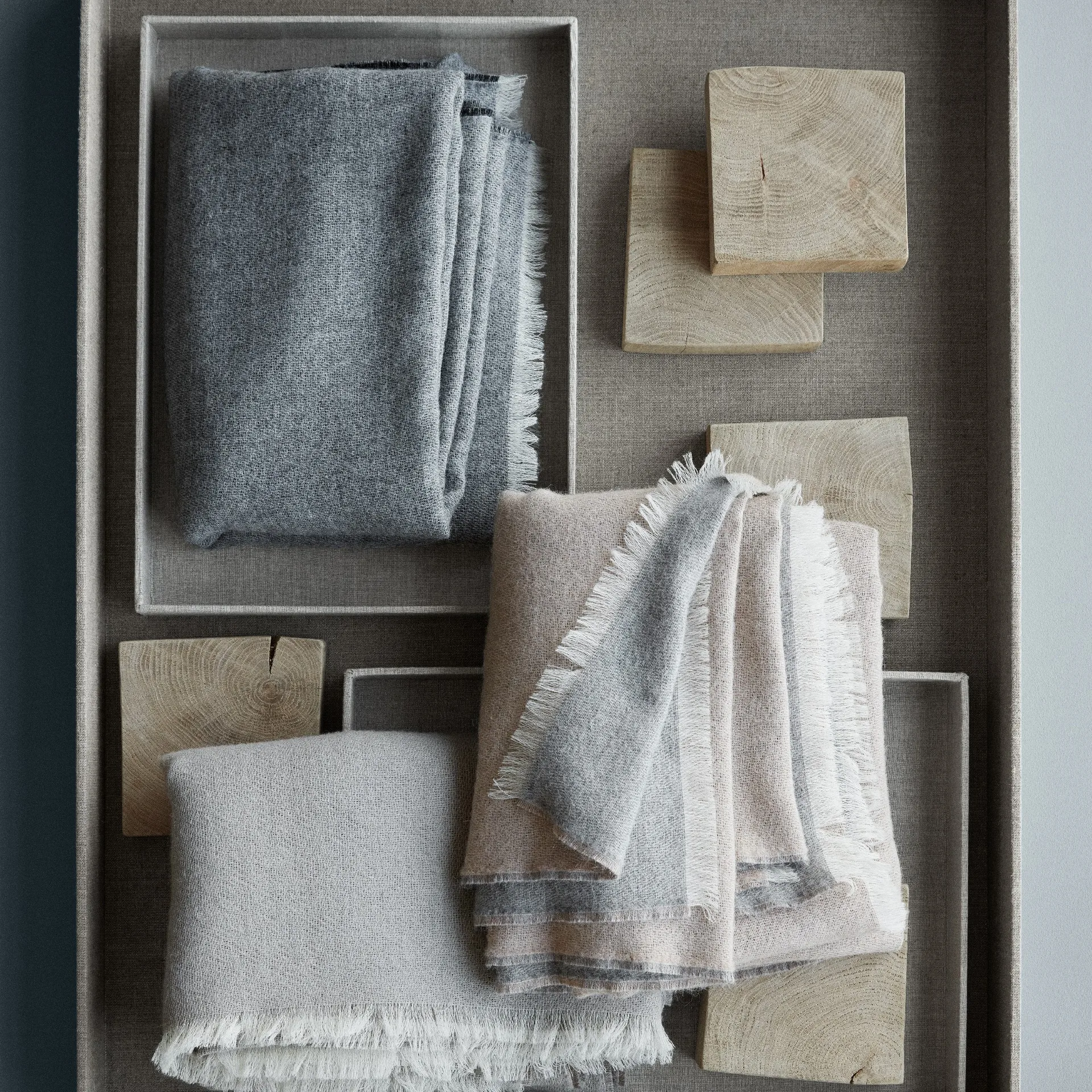 Venice 毯子 , 白色-latte Elvang Denmark