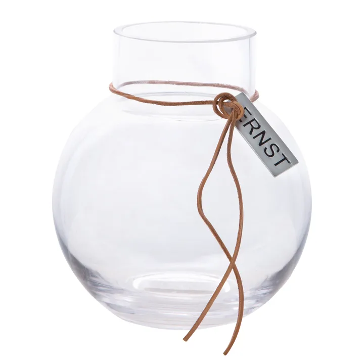 Ernst 玻璃花瓶 高14cm 直径13cm - 透明色 - ERNST