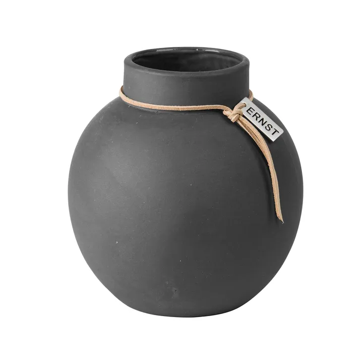 Ernst 深灰色炻器花瓶 - 14cm - ERNST
