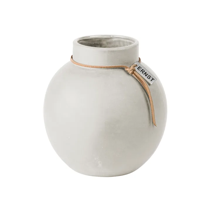Ernst 白色炻器花瓶 - 14cm - ERNST