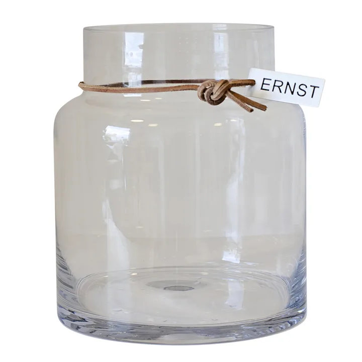 Ernst 玻璃花瓶 高18cm 直径12.5cm - 透明色 - ERNST
