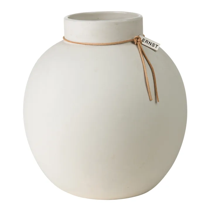Ernst 白色炻器花瓶 - 22cm - ERNST