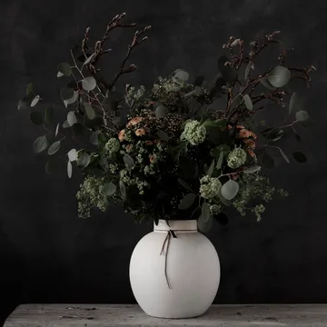 Ernst 白色炻器花瓶 - 22cm - ERNST