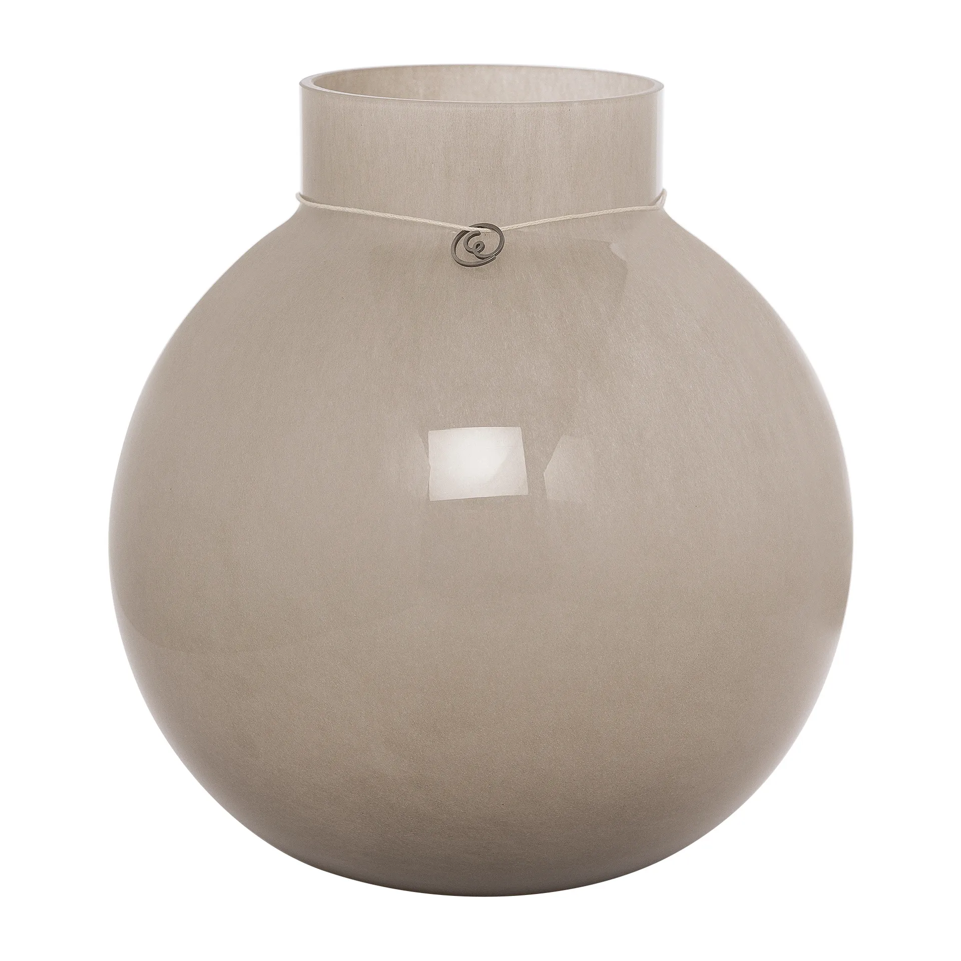 Ernst 圆形玻璃花瓶 米色, 高22cm_直径21cm ERNST