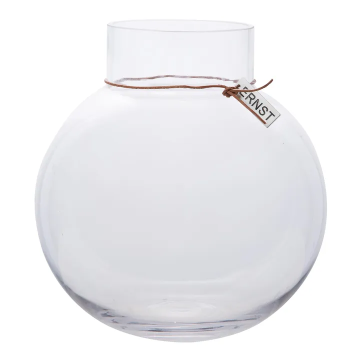 Ernst 玻璃花瓶 高25cm 直径24cm - 透明色 - ERNST