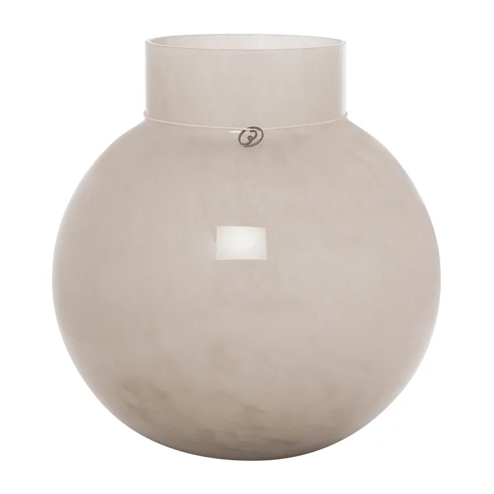 Ernst 圆形玻璃花瓶 米色 - 高25cm_直径24cm - ERNST