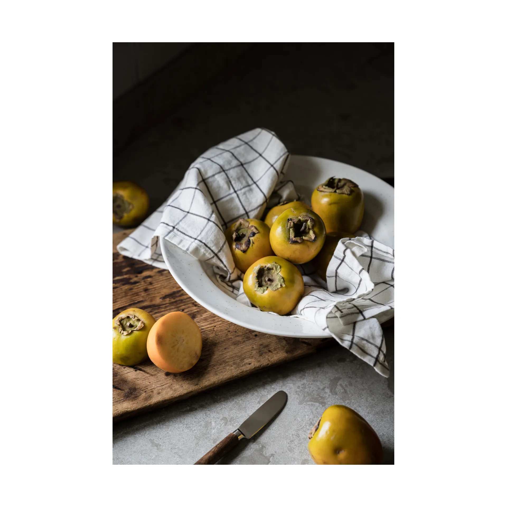 Ernst 餐巾布 大格纹 40x40 cm, 白色-褐色 ERNST