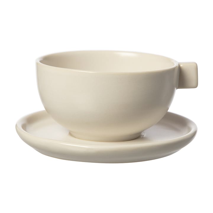 Ernst  茶杯和碟子 7.5 cm - 白色 沙色 - ERNST