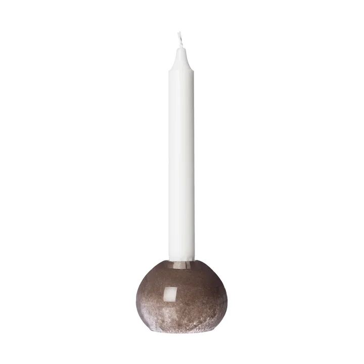 Ernst 玻璃烛台 Ø7.5cm - 棕色 - ERNST