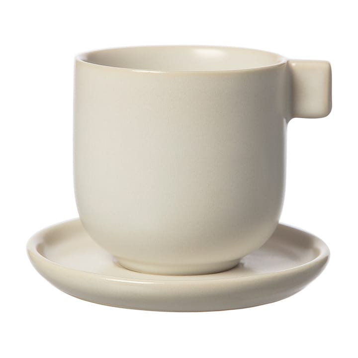 Ernst 咖啡杯和碟子 8.5 cm - 白色 沙色 - ERNST