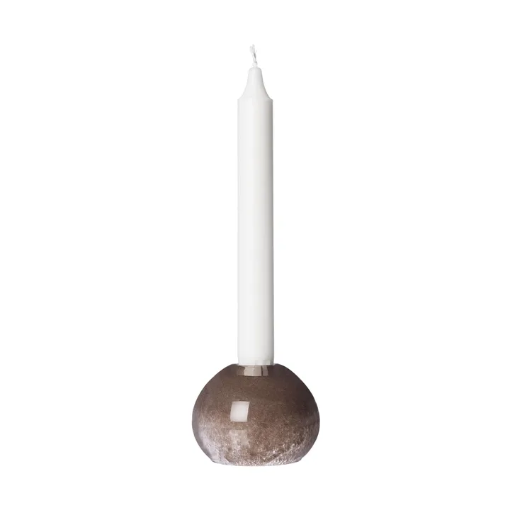 Ernst 玻璃烛台 Ø9cm - 棕色 - ERNST