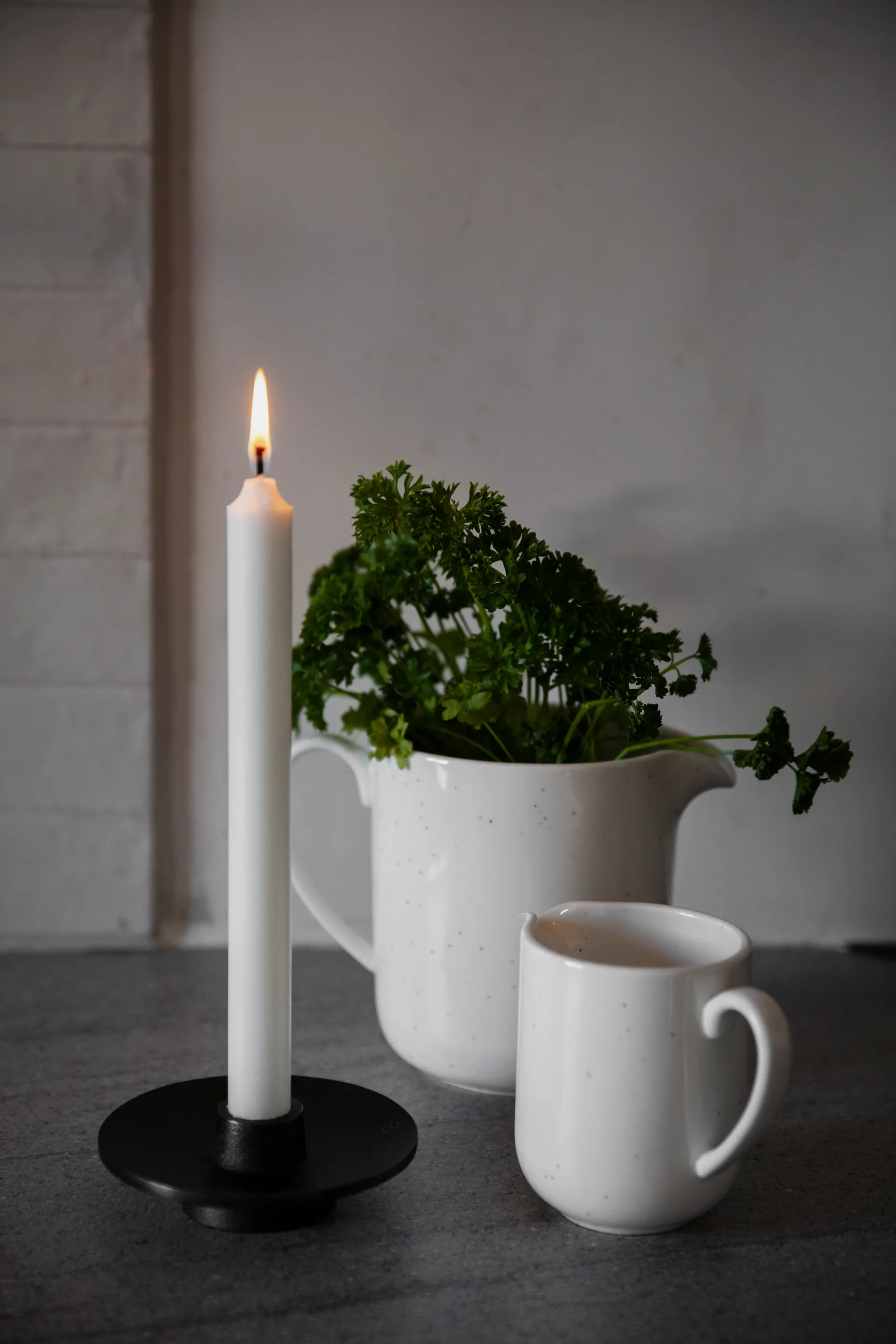 Ernst 烛台 aluminum Ø12 cm, Black ERNST