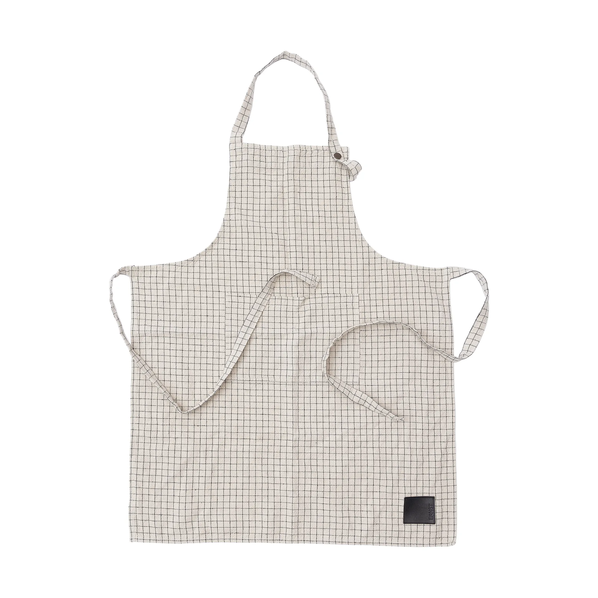 Ernst 围裙 checkered, Nature-black ERNST